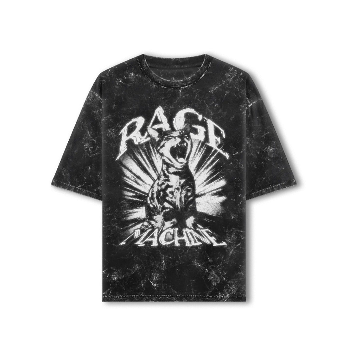 RAGE MACHINE! - Relaxed Fit Acid Washed Tee